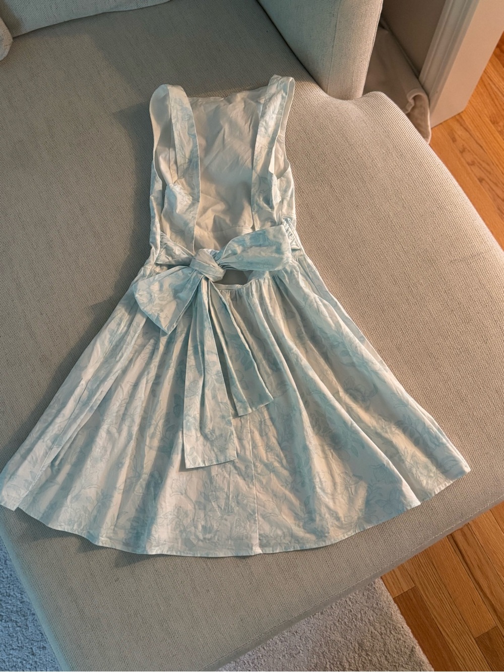 wild fable Pale Blue Floral Tie-Shoulder Top - Picture 4 of 6